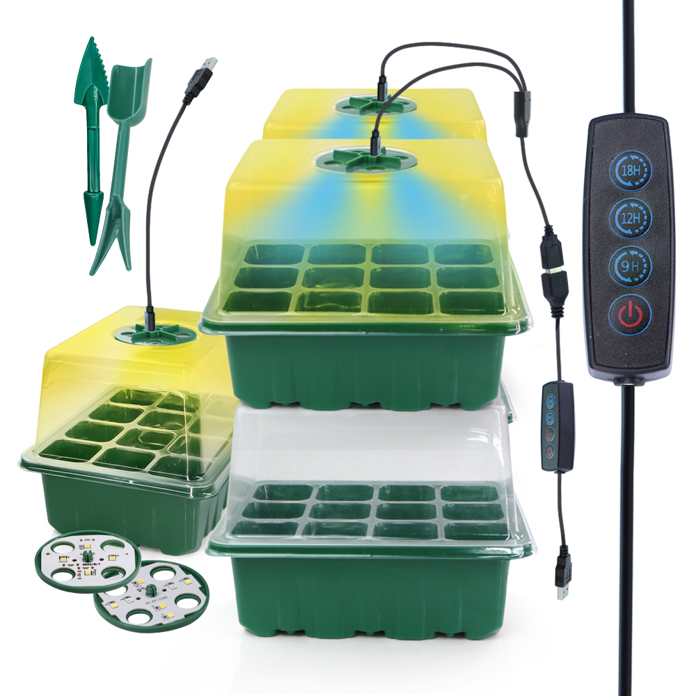 Gardening Tools Plastic - Pot Pembibitan LED dengan Lampu Tumbuh
