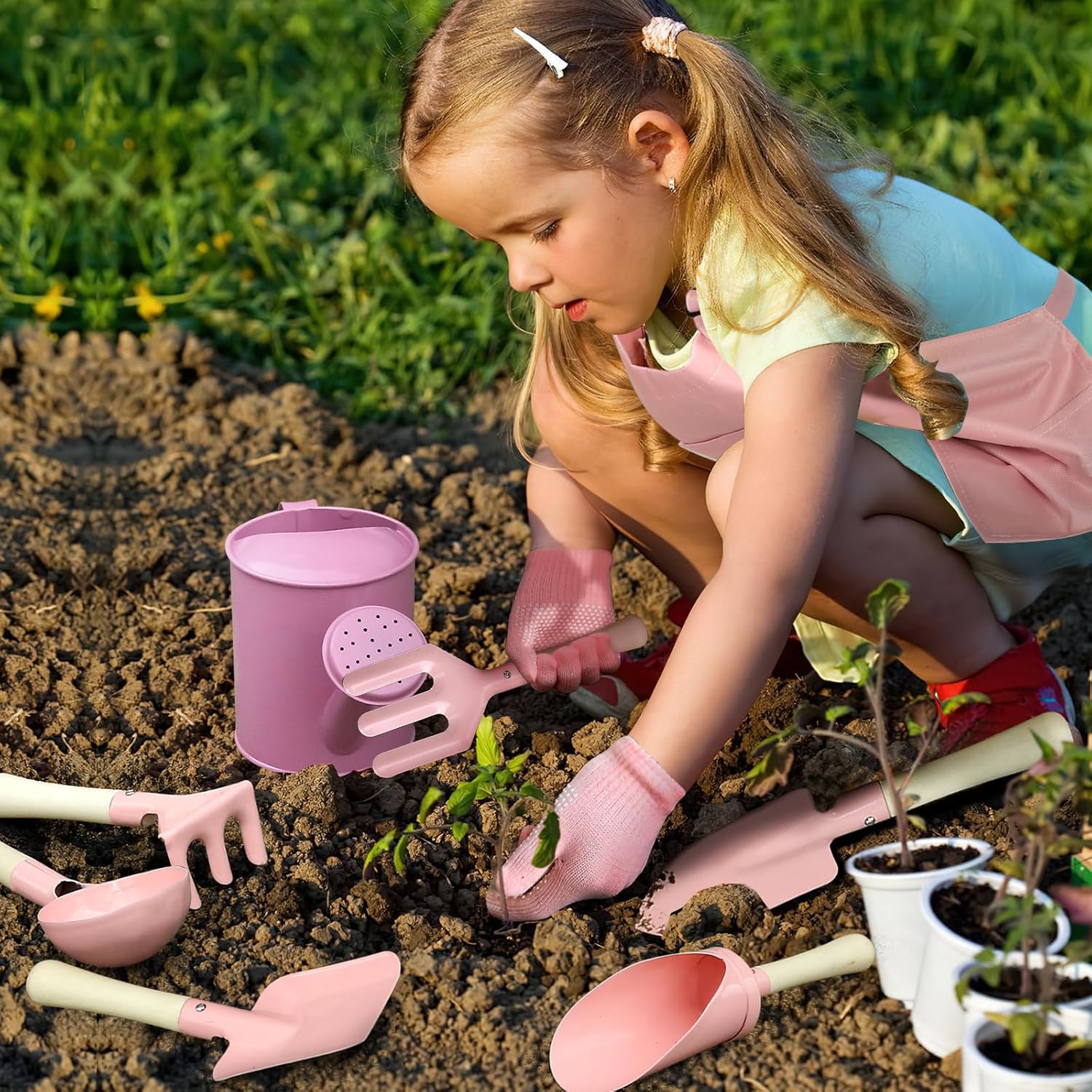 Set Berkebun Anak 7 Buah, Pera - Gardening Tools Kit For Kids ulasan dan harga
