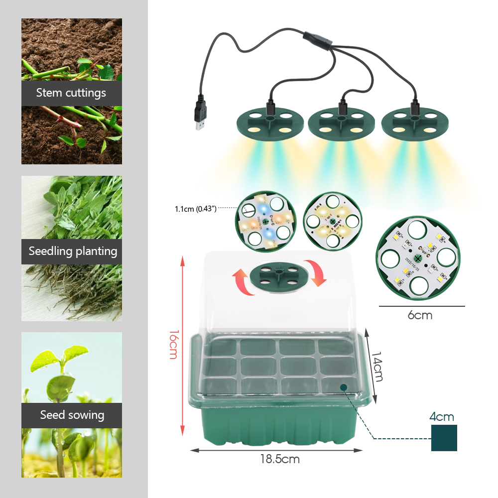 Pot Pembibitan LED dengan Lamp - Gardening Tools Plastic ulasan dan harga