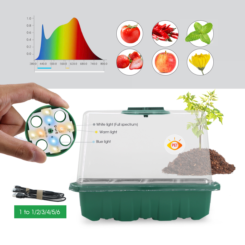 Pot Pembibitan LED dengan Lamp - Gardening Tools Plastic ulasan dan harga