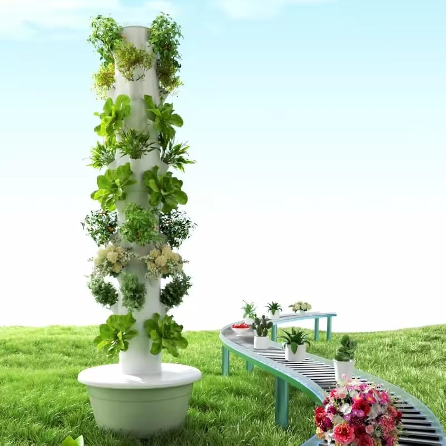 Menara Hidroponik Vertikal Aer - Gardening Tools Plastic ulasan dan harga
